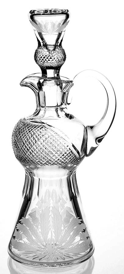 Thistle (Cut) Claret Decanter & Stopper by Edinburgh Crystal-1
