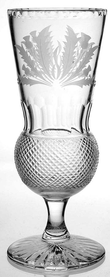 Thistle (Cut) 9" Flower Vase by Edinburgh Crystal-1