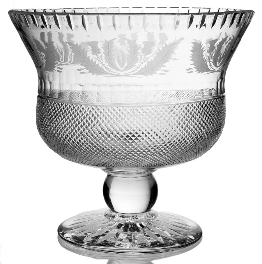 Thistle (Cut) Punch Bowl by Edinburgh Crystal-1