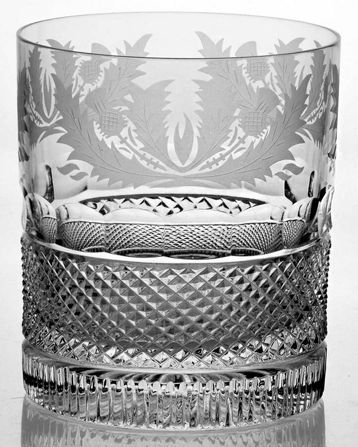 Thistle (Cut) Double Old Fashioned by Edinburgh Crystal-1