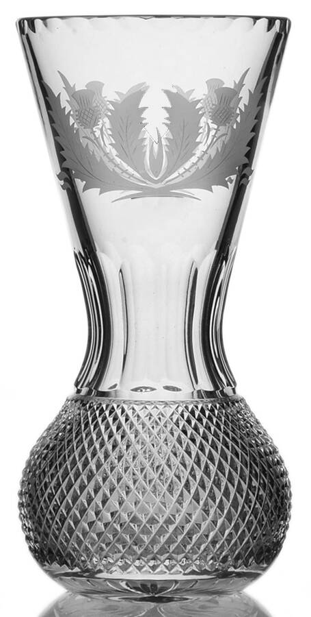 Thistle (Cut) 7" Flower Vase by Edinburgh Crystal-1