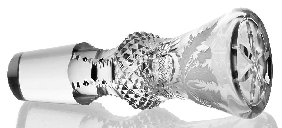 Thistle (Cut) Stopper for Magnum Decanter by Edinburgh Crystal-1