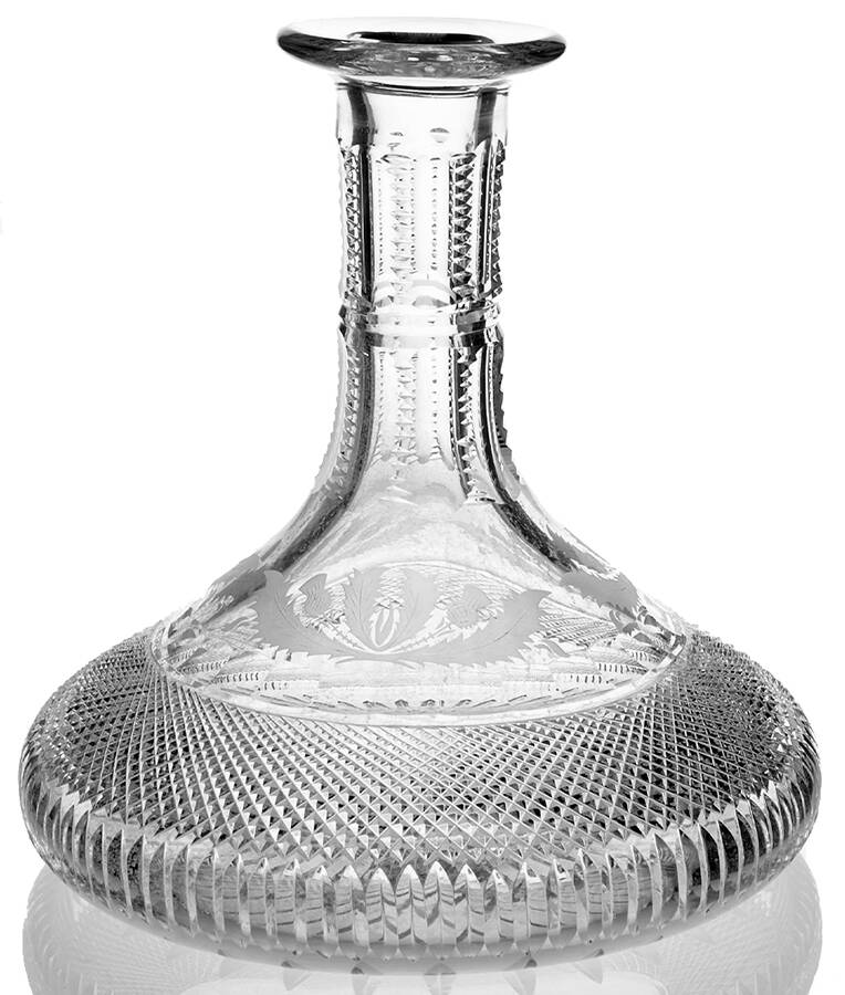 Thistle (Cut) Magnum Decanter No Stopper by Edinburgh Crystal-1