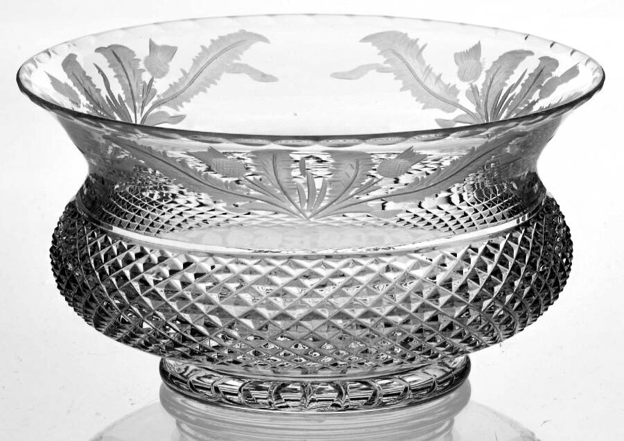 Thistle (Cut) 4" Footed Bowl by Edinburgh Crystal-1