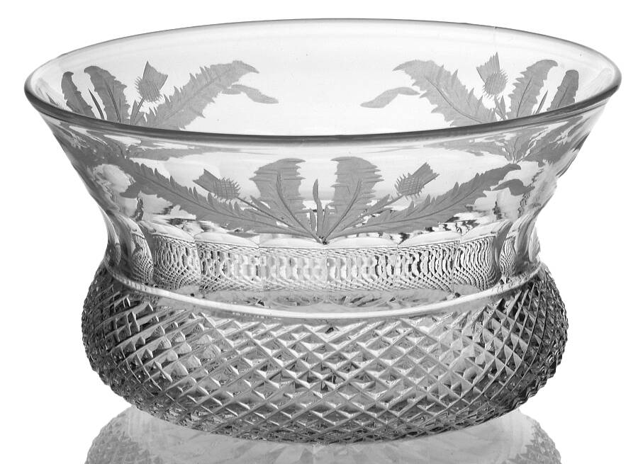 Thistle (Cut) Finger Bowl by Edinburgh Crystal-1