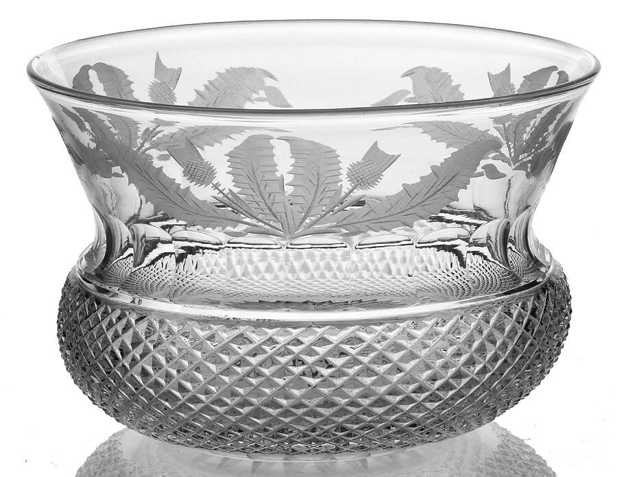 Thistle (Cut) Finger Bowl by Edinburgh Crystal-1