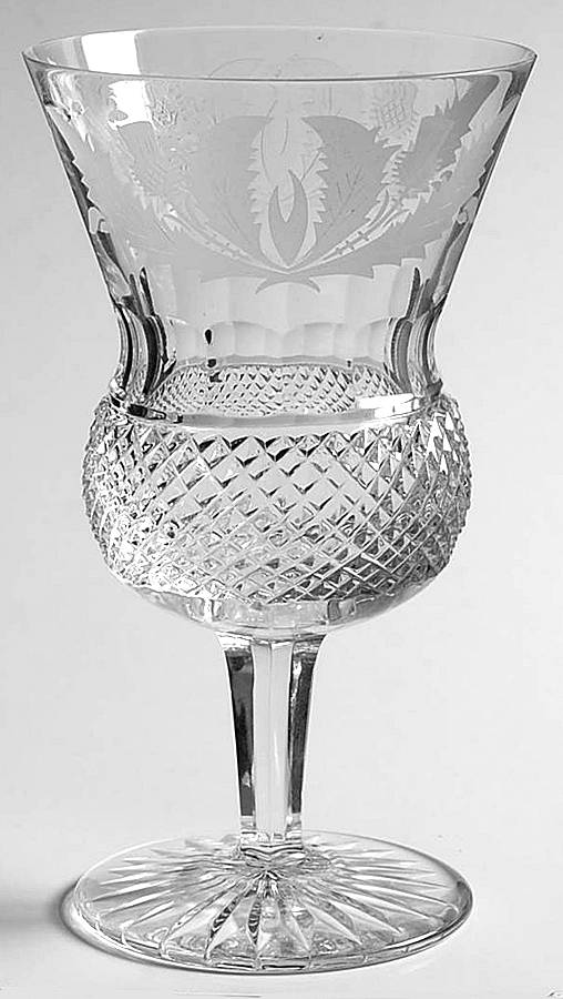 Thistle (Cut) White Wine by Edinburgh Crystal-1