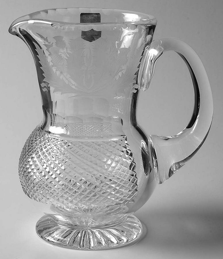 Thistle (Cut) 32 Oz Jug by Edinburgh Crystal-1