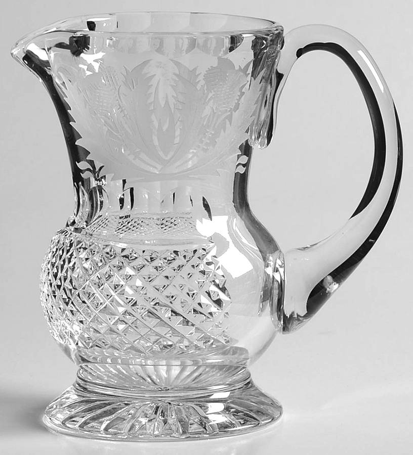Thistle (Cut) Creamer by Edinburgh Crystal-1