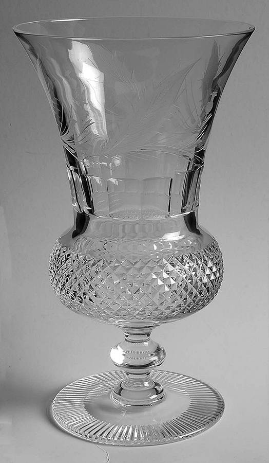 Thistle (Cut) 8" Flower Vase by Edinburgh Crystal-1