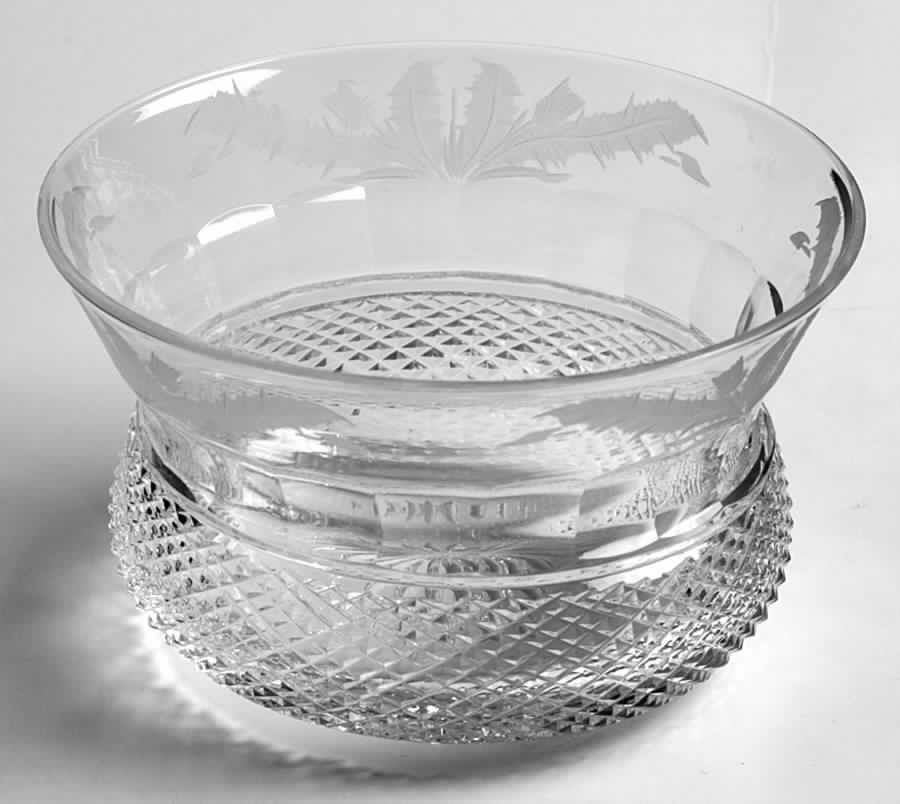 Thistle (Cut) Finger Bowl by Edinburgh Crystal-1