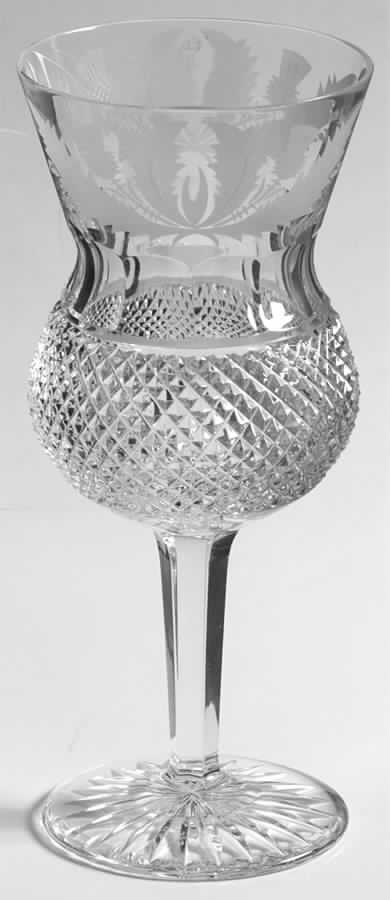Thistle (Cut) Tall Water Goblet by Edinburgh Crystal-1