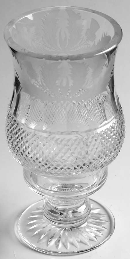 Thistle (Cut) (2 Piece) Candle Lamp by Edinburgh Crystal-1