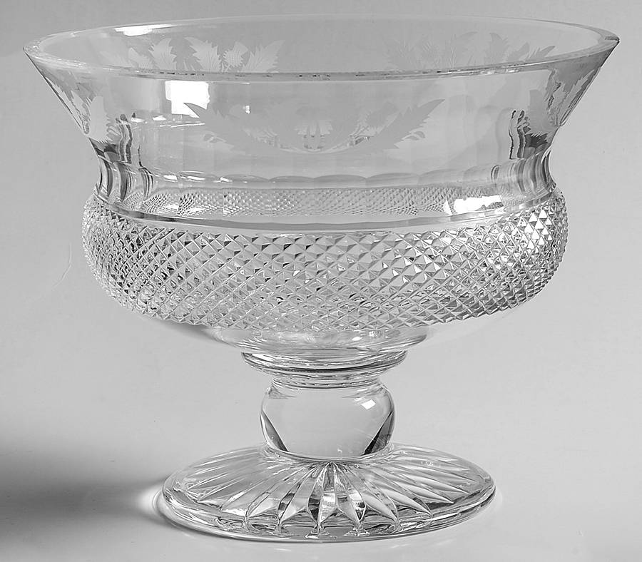 Thistle (Cut) Large Fruit Bowl by Edinburgh Crystal-1