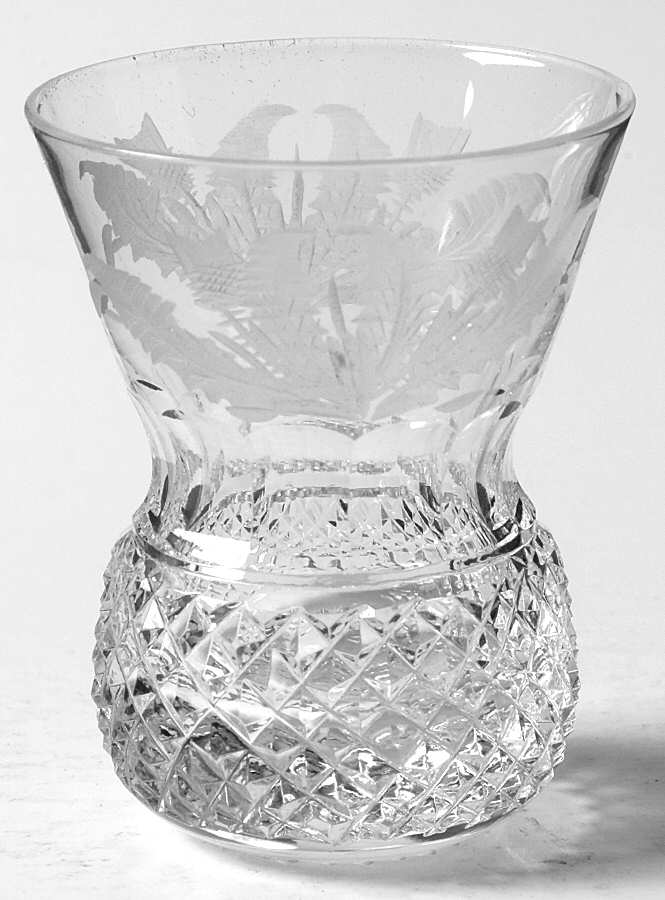 Thistle (Cut) Shot Glass by Edinburgh Crystal-1