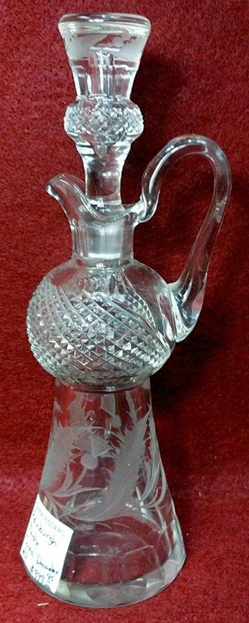 Thistle (Cut) Cruet & Stopper by Edinburgh Crystal-1