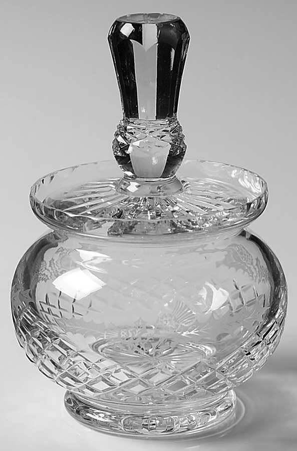 Thistle (Cut) Marmalade & Lid by Edinburgh Crystal-1