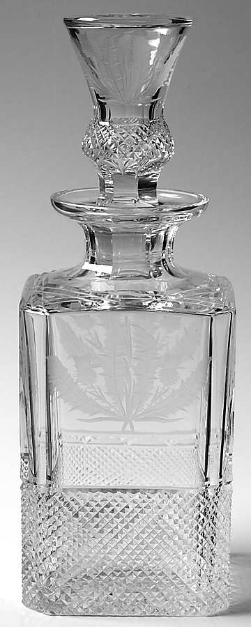 Thistle (Cut) Spirit Decanter & Stopper by Edinburgh Crystal-1