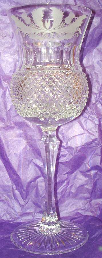 Thistle (Cut) Tall Water Goblet by Edinburgh Crystal-1