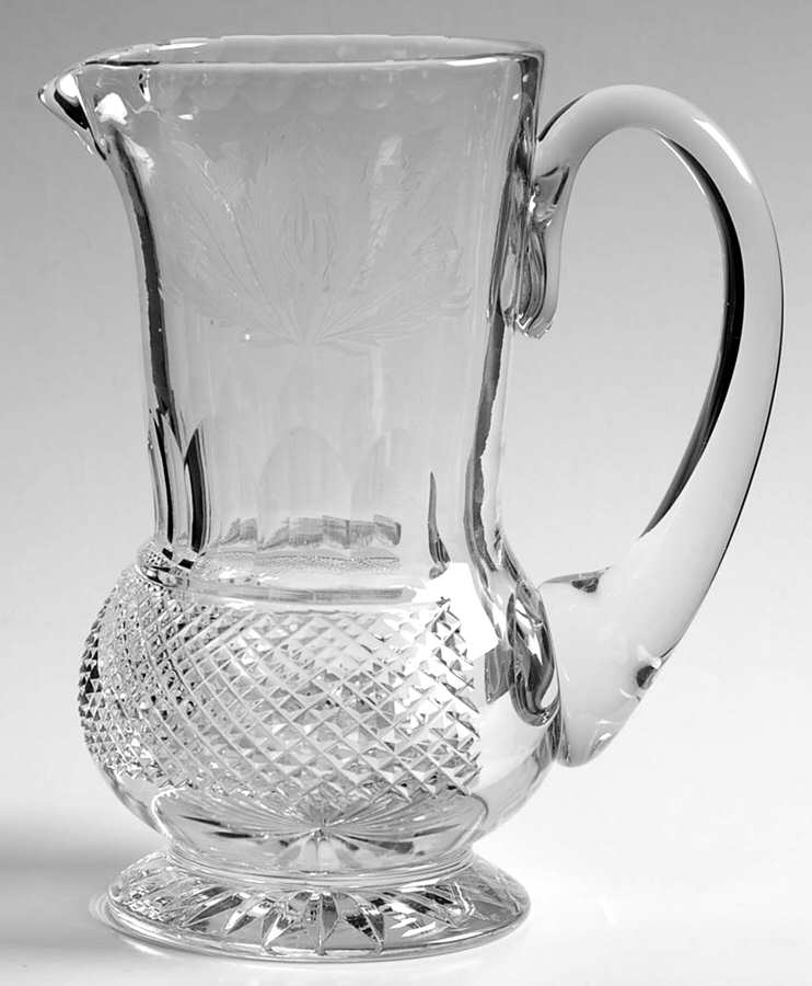 Thistle (Cut) 11 Oz Jug by Edinburgh Crystal-1