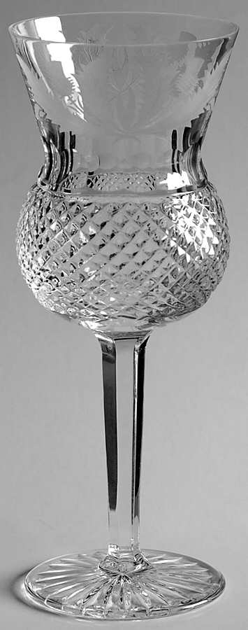 Thistle (Cut) Tall Water Goblet by Edinburgh Crystal-1