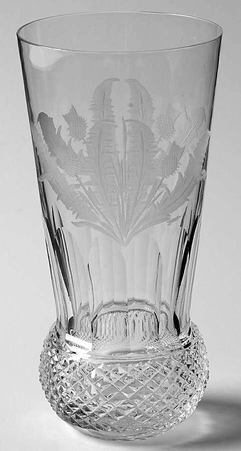 Thistle (Cut) 8 Oz Flat Tumbler by Edinburgh Crystal-1