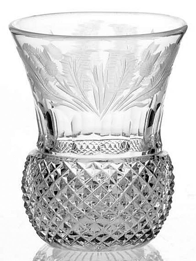 Thistle (Cut) Shot Glass by Edinburgh Crystal-1