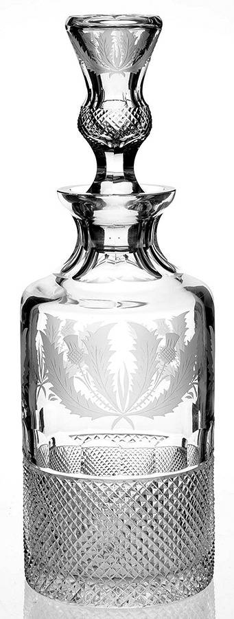 Thistle (Cut) Spirit Decanter & Stopper by Edinburgh Crystal-1