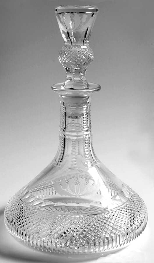 Thistle (Cut) Magnum Ships Decanter & Stopper by Edinburgh Crystal-1
