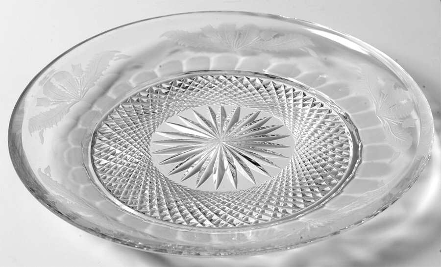 Thistle (Cut) 7" Salad Plate by Edinburgh Crystal-1