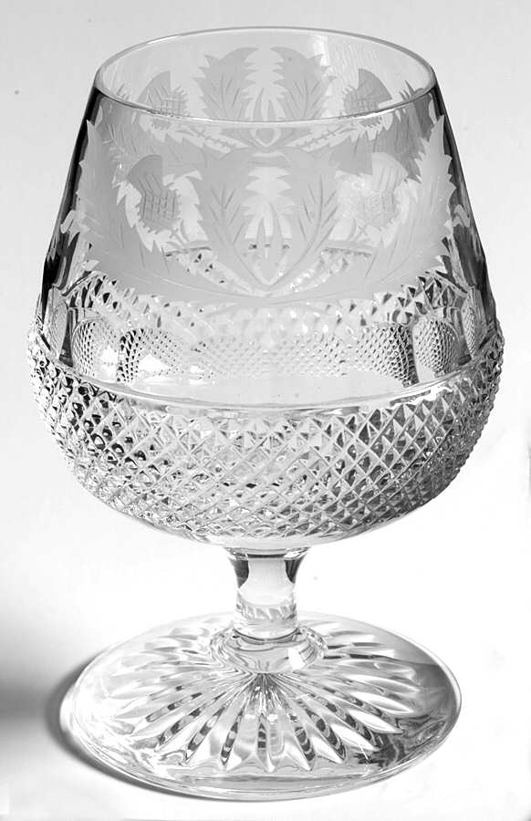 Thistle (Cut) Brandy Glass by Edinburgh Crystal-1