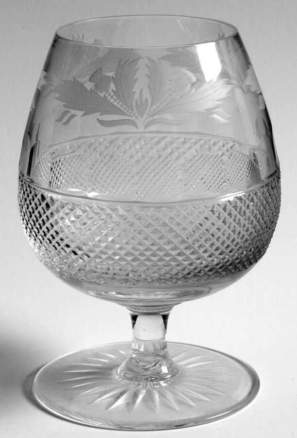 Thistle (Cut) Brandy Glass by Edinburgh Crystal-1