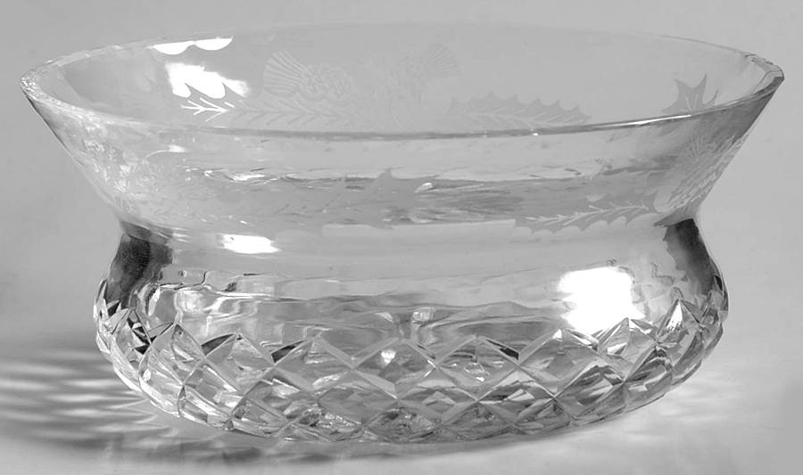 Thistle (Cut) Finger Bowl by Edinburgh Crystal-1