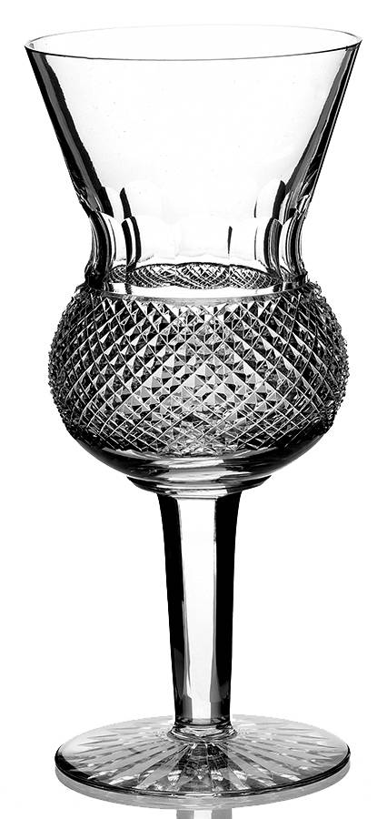 Thistle (Plain) Tall Water Goblet by Edinburgh Crystal-1