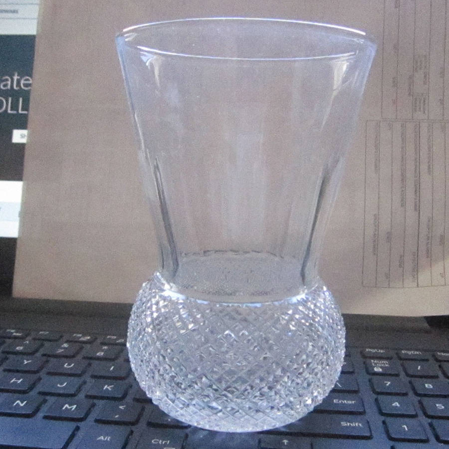 Thistle (Plain) 10 Oz Flat Tumbler by Edinburgh Crystal-1