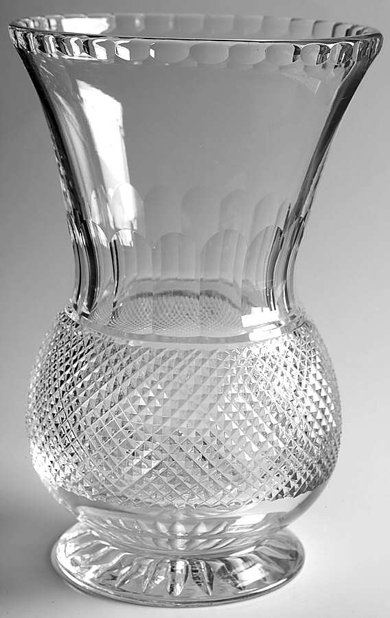 Thistle (Plain) 8" Flared Bud Vase by Edinburgh Crystal-1