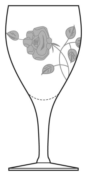 Bridal Rose Water Goblet by Executive House-1