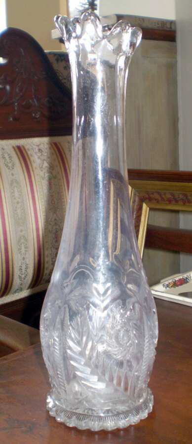 Fernette Bud Vase by Evansville Glass Company-1