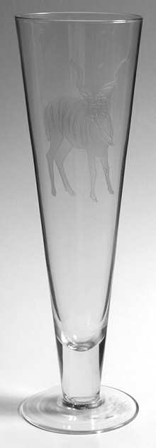 African Wildlife Pilsner Glass by Evergreen Crystal-1
