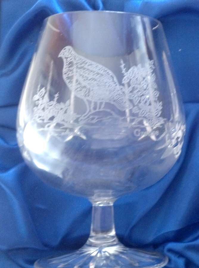 Game Birds Brandy Glass by Edinburgh Crystal-1