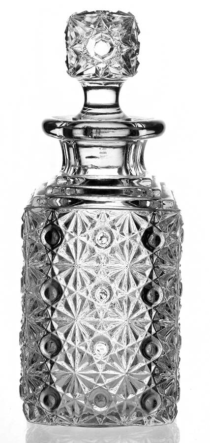 Daisy & Button Clear Cologne Bottle & Stopper by Elson Glass Company-1