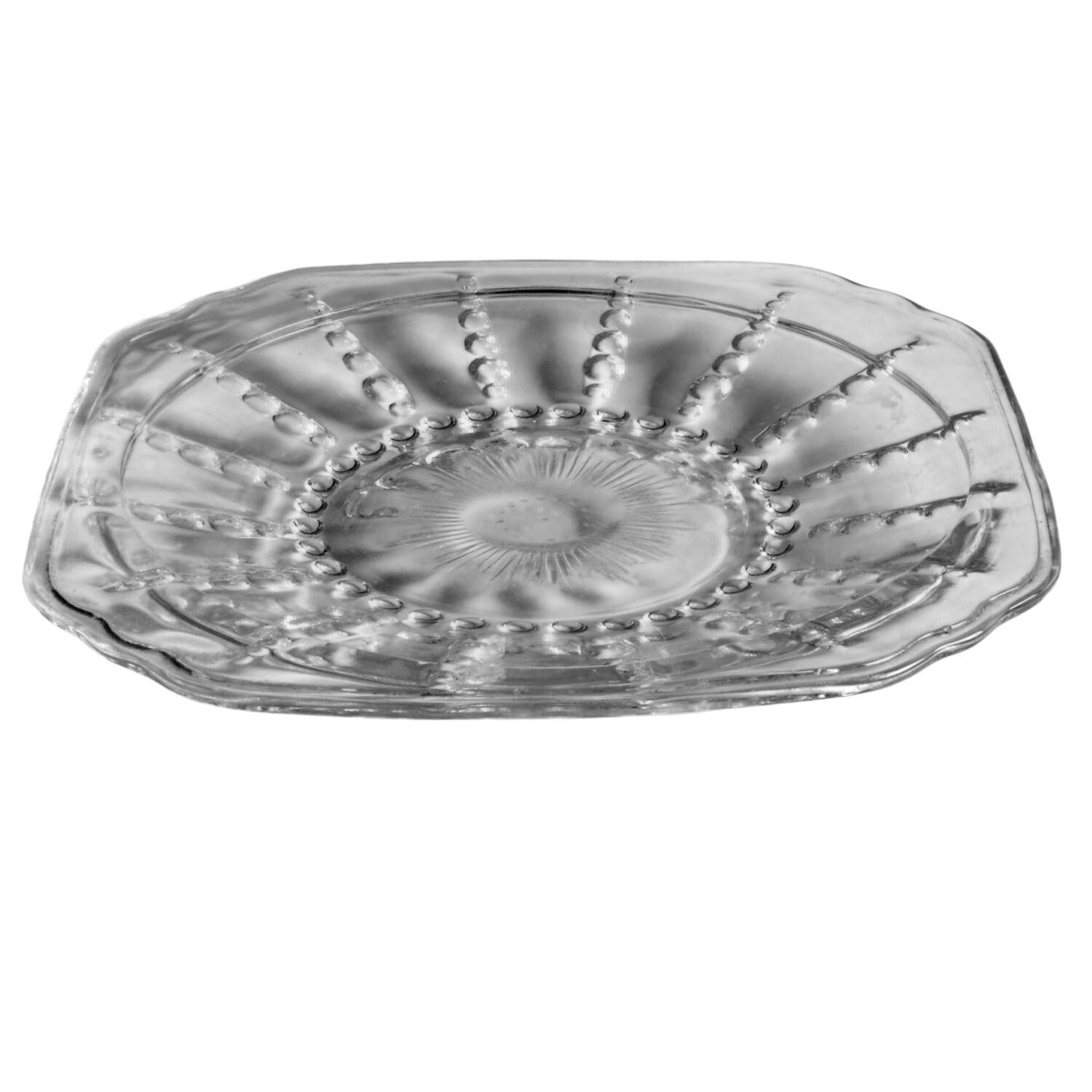 Columbia Clear Lid for Round Butter by Federal Glass -1