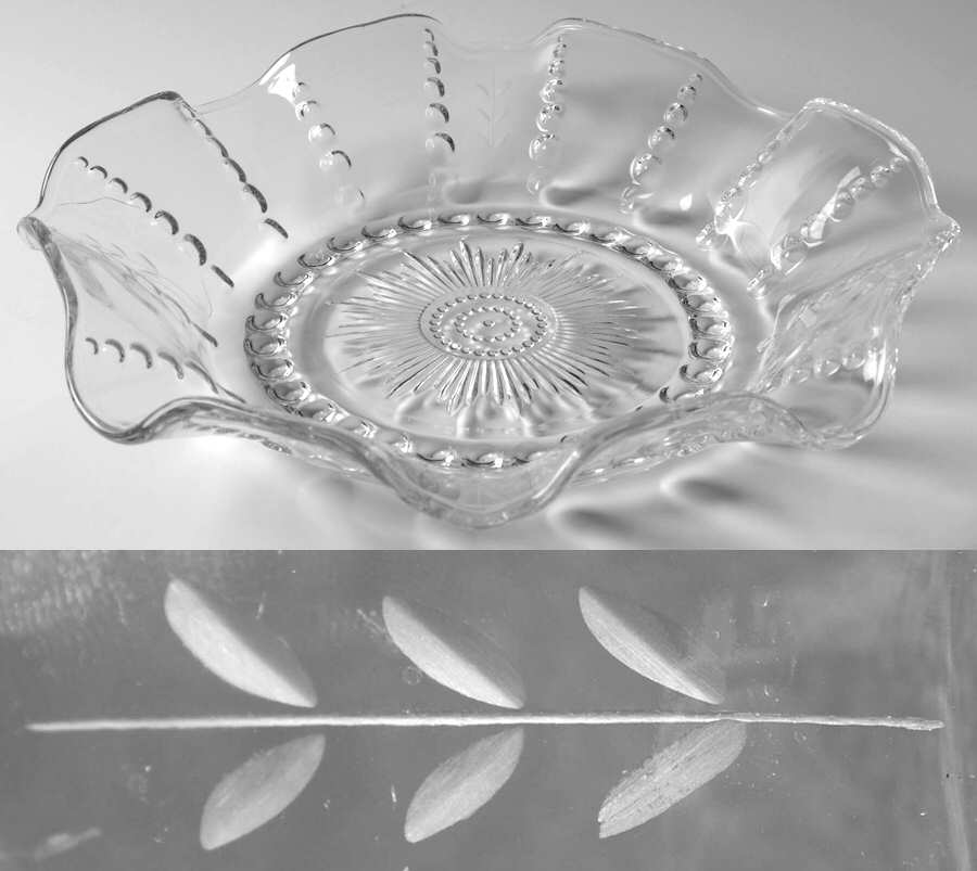 Columbia Clear 10" Ruffled Bowl by Federal Glass -1