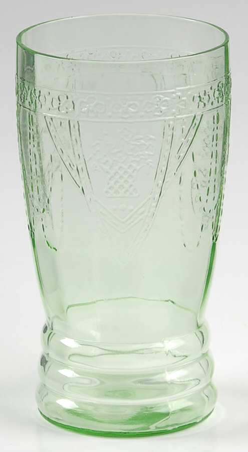 Georgian Green 12 Oz Flat Tumbler by Federal Glass -1
