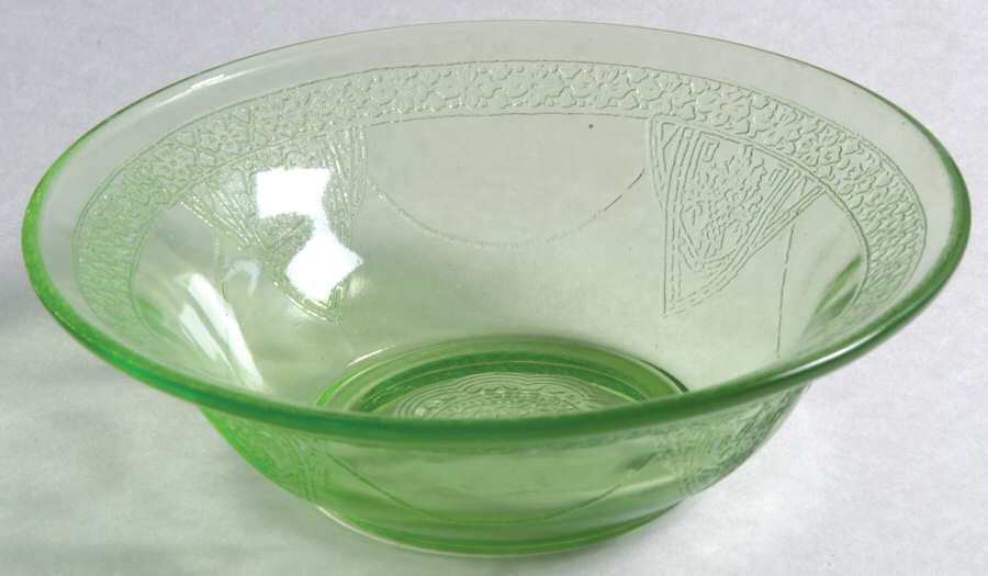 Georgian Green Cereal Bowl by Federal Glass -1