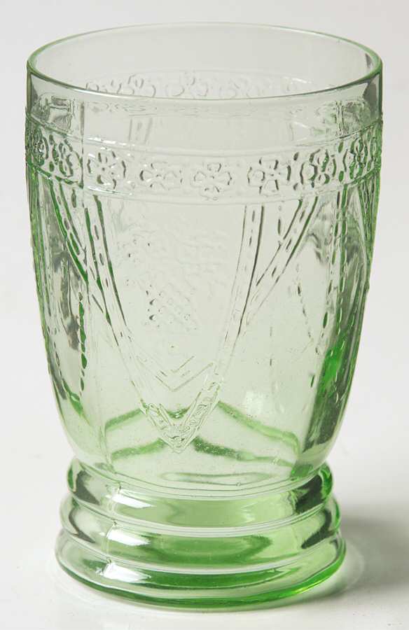 Georgian Green 9 Oz Flat Tumbler by Federal Glass -1