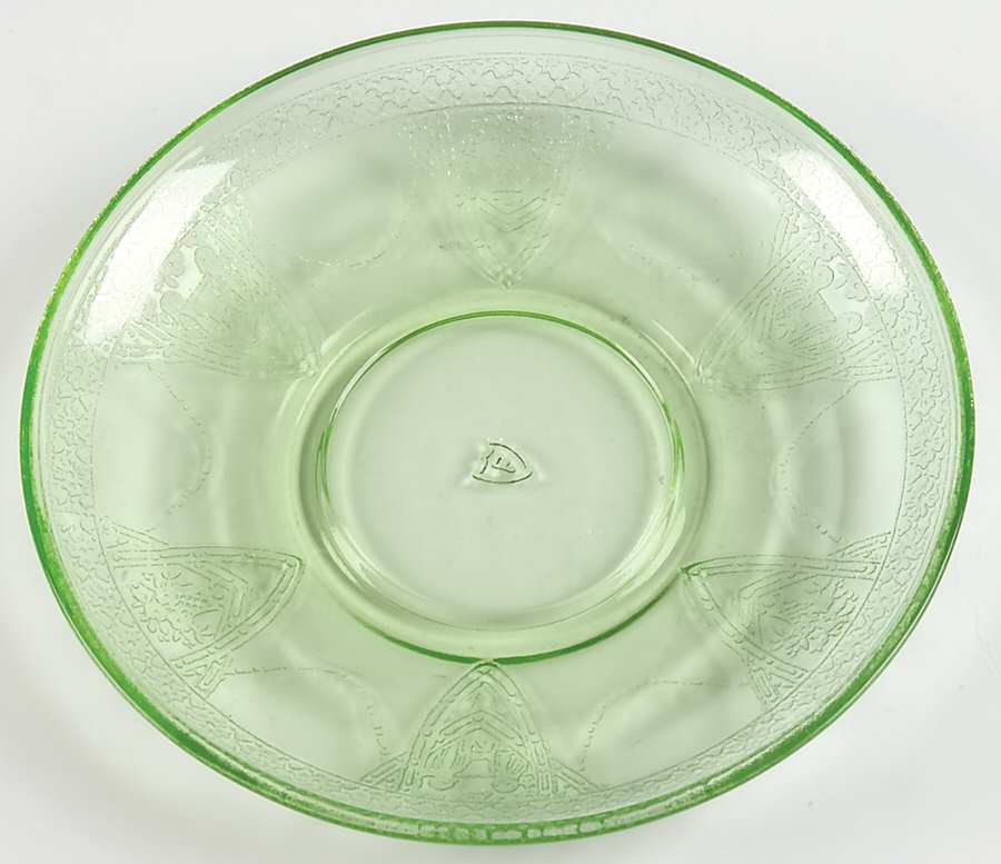 Georgian Green Saucer Only by Federal Glass -1