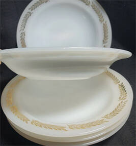 Golden Harvest Rim Soup Bowl by Federal Glass -1