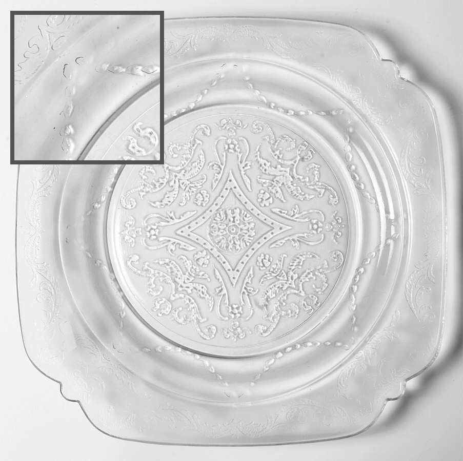 Madrid Clear Luncheon Plate by Federal Glass -1