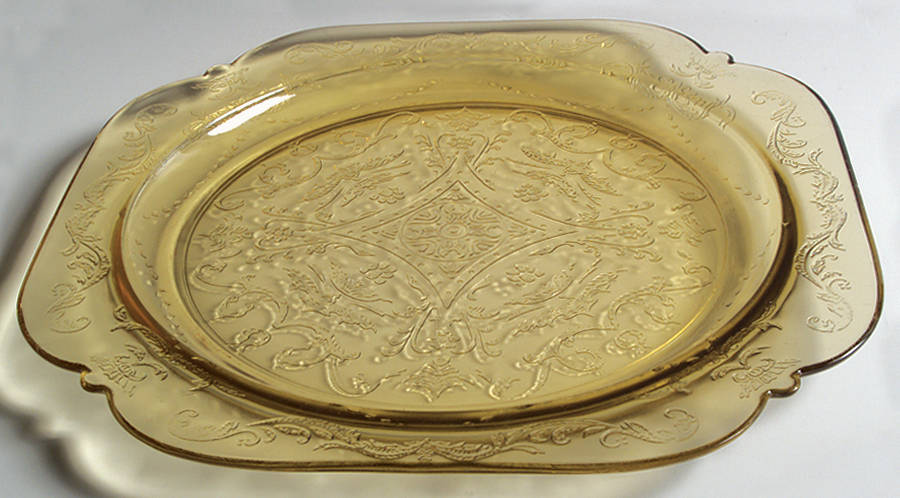 Madrid Amber Dinner Plate by Federal Glass -1
